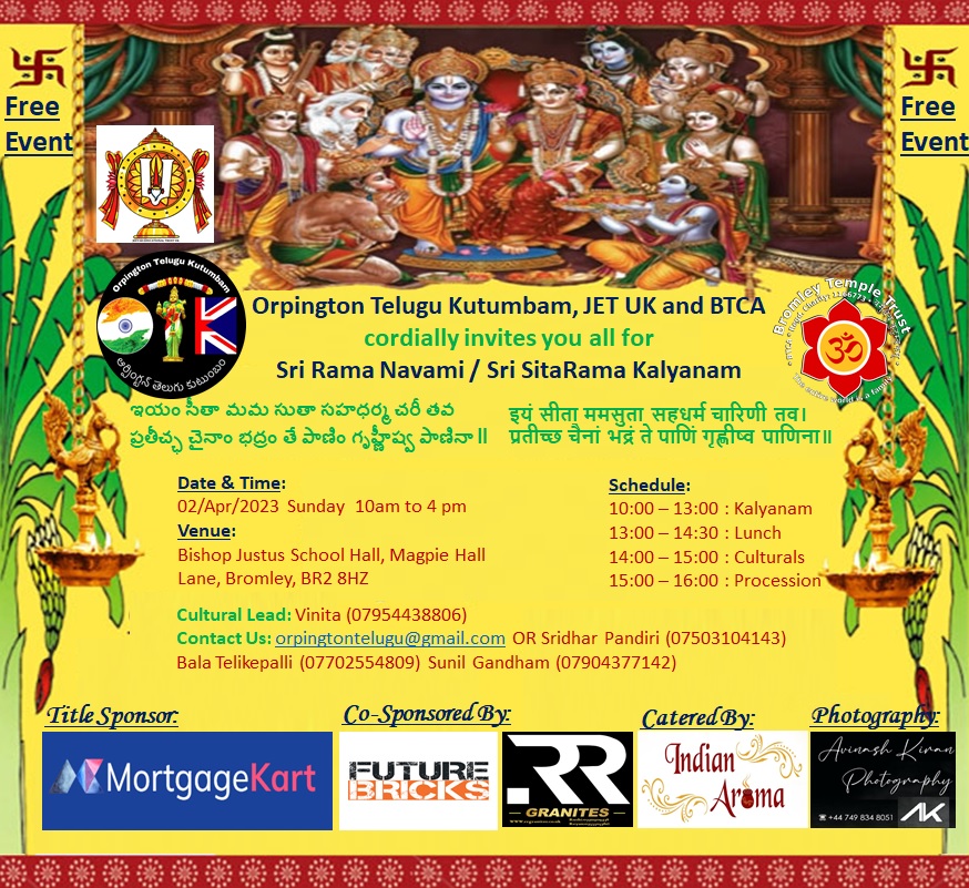 Sri Sita Ram Kalyanam Bromley Temple and Cultural Association